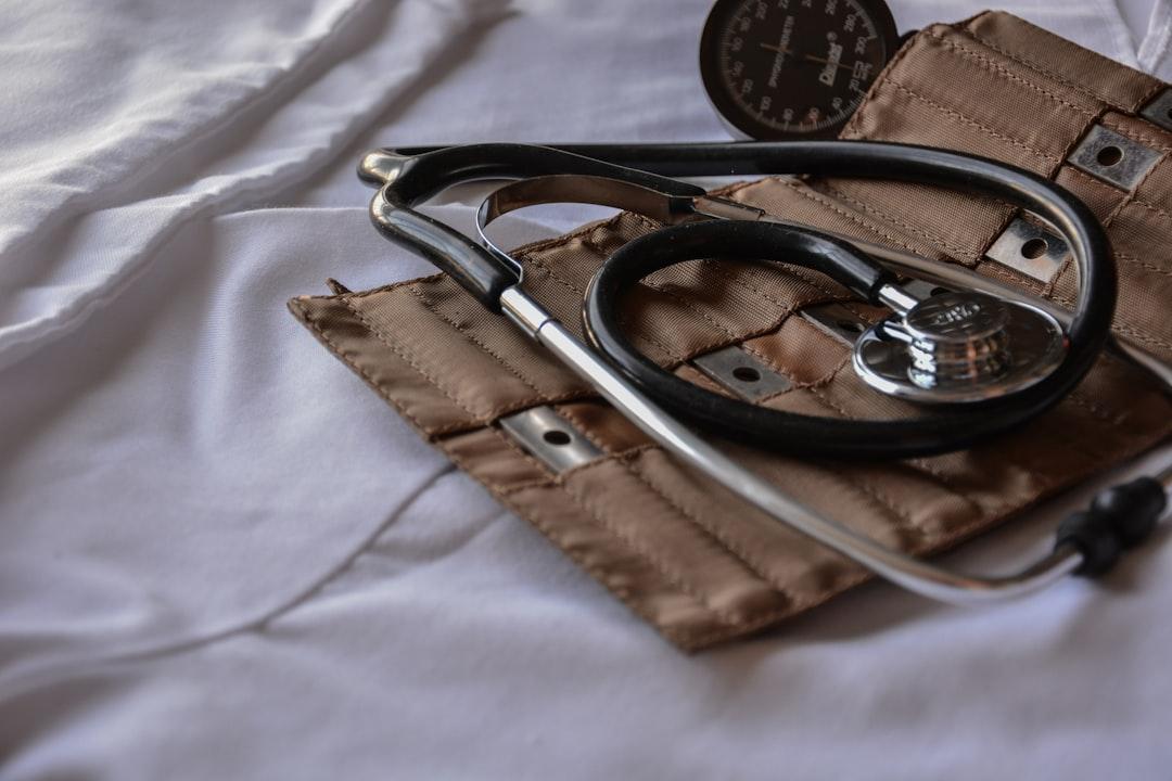 Black stethoscope with brown leather case from Marcelo Leal on Unsplash
